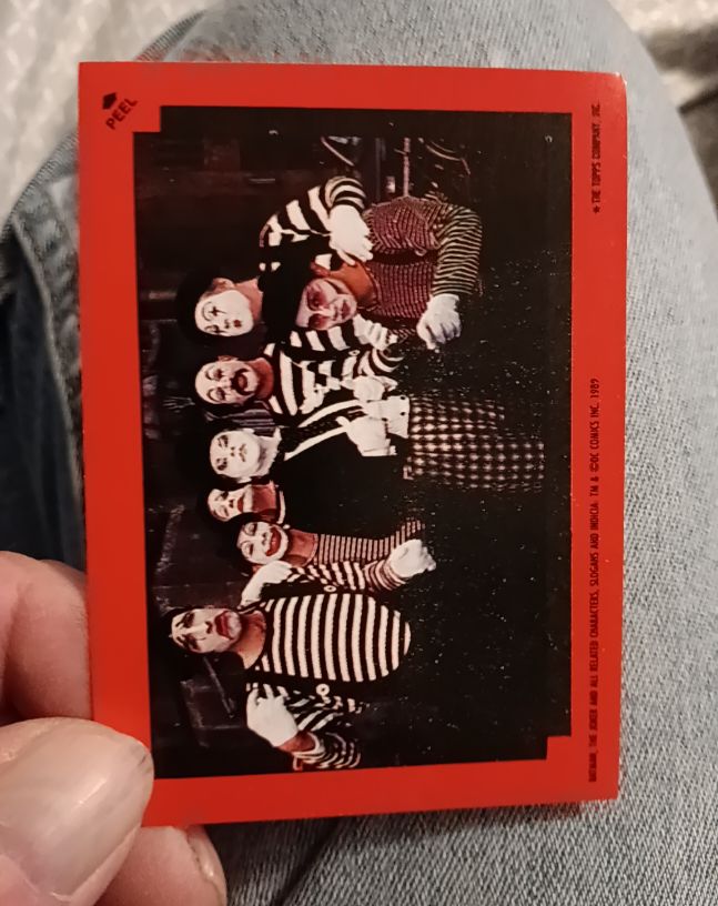 1989 Topps Batman The Movie Sticker #6 Joker's Goons — front