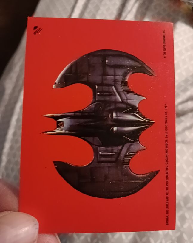 1989 Topps Batman Movie Sticker BATWING #14 — front