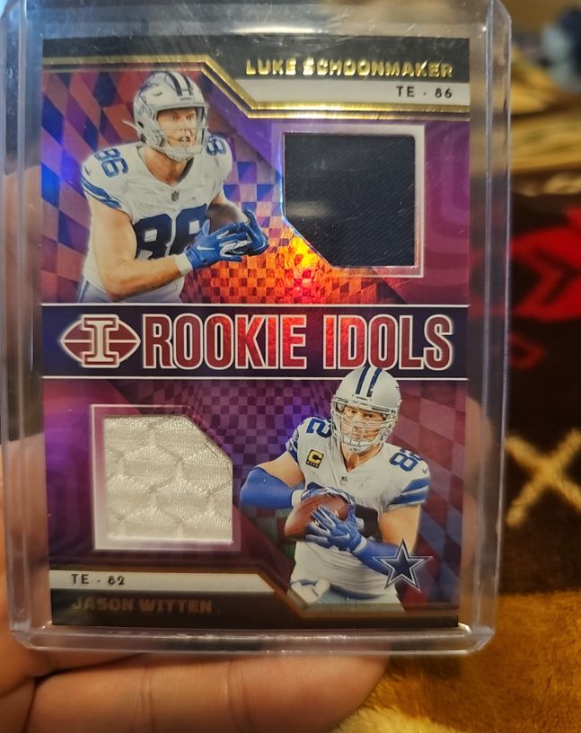 2023 Panini Illusions Rookie Idols Dual Patch #RM-SW Luke Schoonmaker Jason Witten — front