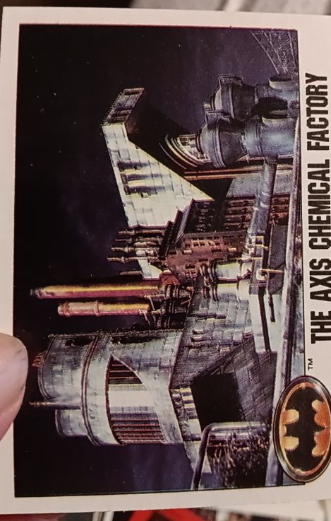 1989 Topps Batman #26 The Axis Chemical Factory — front