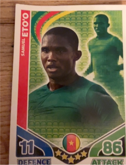 2010 Topps Match Attax World Cup Stars #Samuel Eto'o Cameroon — front