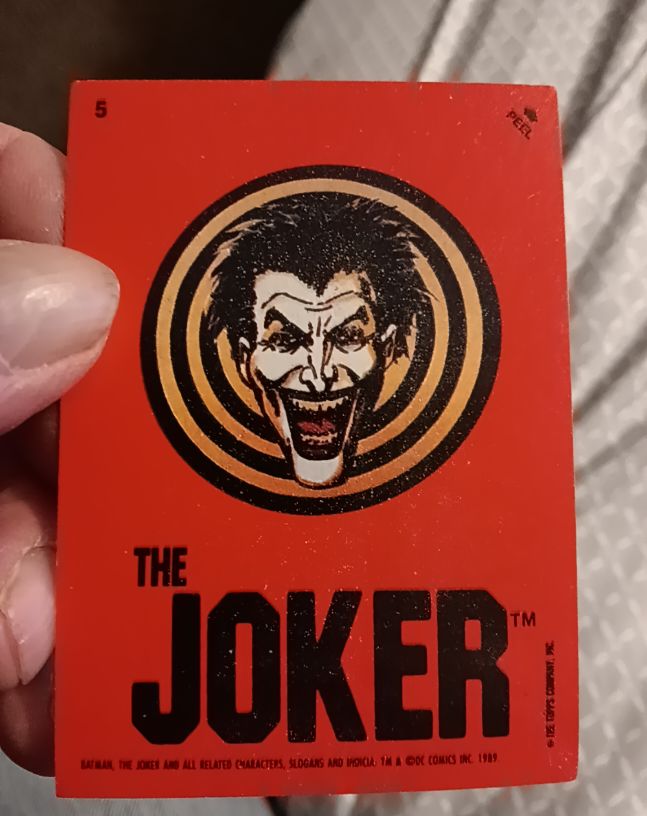 1989 Topps Batman Stickers #5 The Joker — front