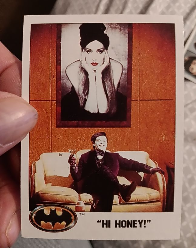 1989 Topps Batman #45 "Hi Honey!" Jack Nicholson as The Joker — front