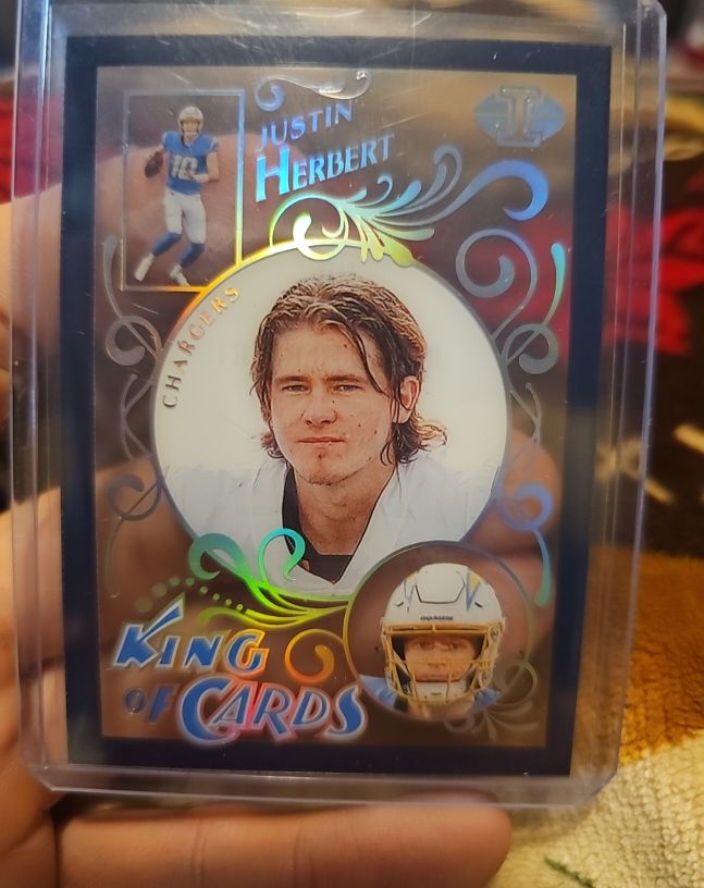 2021 Panini Illusions King of Cards #KC-6 Justin Herbert — front