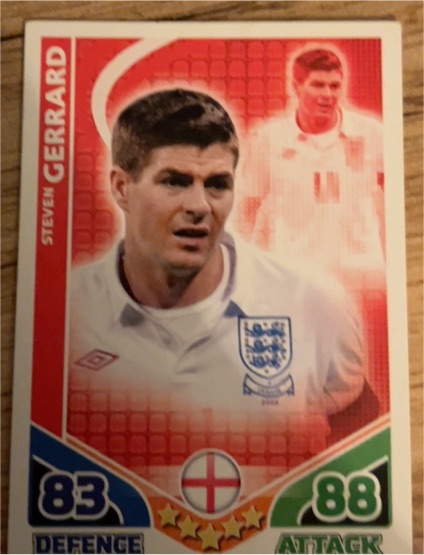 2010 Topps Match Attax #45 Steven Gerrard — front