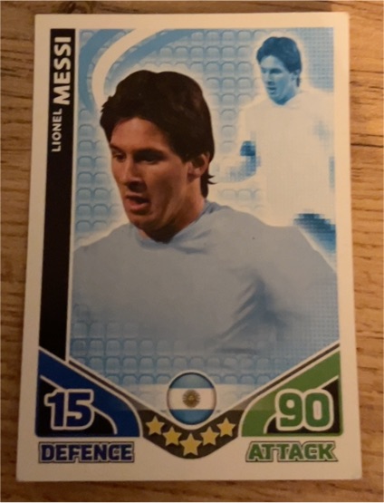 2010 Topps Match Attax # Lionel Messi — front