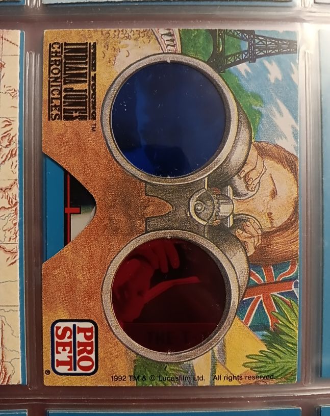 1992 Pro Set The Young Indiana Jones Chronicles 3D Glasses — front