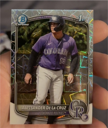 2025 Bowman Chrome #BCP-219 Alessander De La Cruz — front