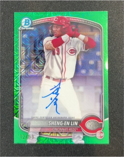 2025 Bowman Chrome #SS/OF Sheng-En Lin — front