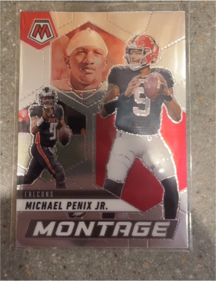 2025 Panini Mosaic #21 Michael Penix Jr. Montage — front