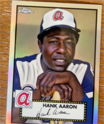 2021 Topps Chrome Platinum Anniversary #678 Hank Aaron — front