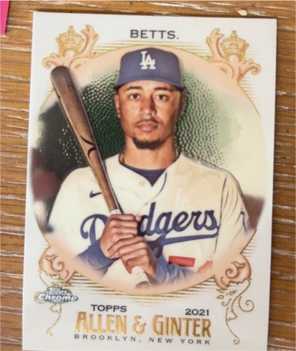 2021 Topps Allen & Ginter Chrome #92 Mookie Betts — front
