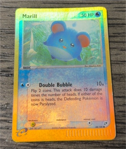 2003 Pokemon EX Sandstorm #68 Marill — front