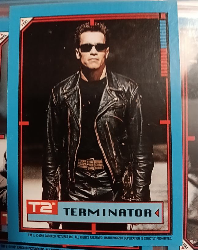 1991 Topps Terminator 2 #2 Arnold Schwarzenegger — front