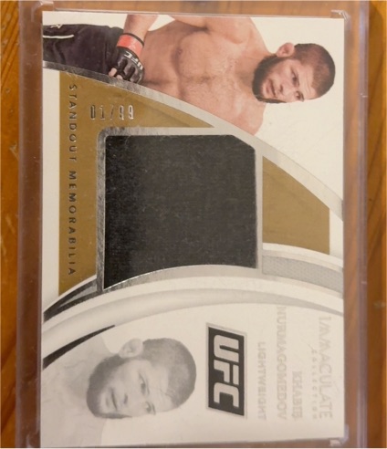 2021 Panini Immaculate UFC Standout Memorabilia Patch #SM-K56 Khabib Nurmagomedov — front