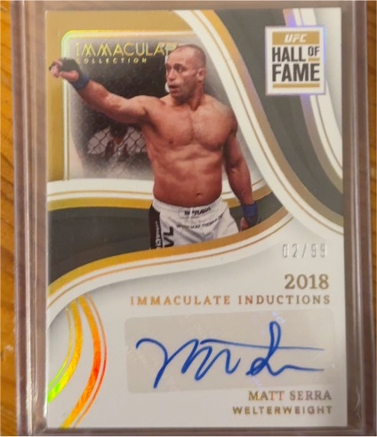 2023 Panini Immaculate Collection Immaculate Inductions UFC Matt Serra #02/99 — front