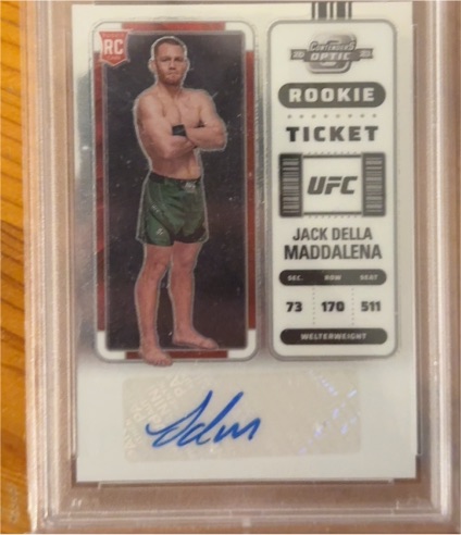 2023 Panini Contenders Optic UFC #Rookie Ticket Jack Della Maddalena — front