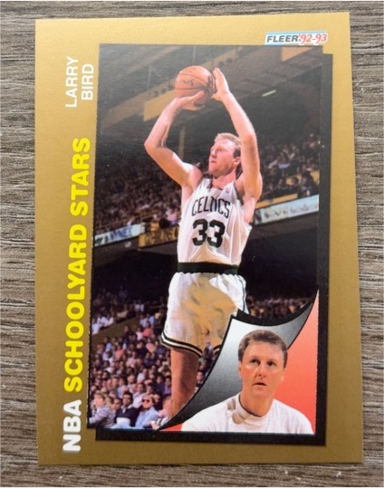 1992-93 Fleer #256 Larry Bird Boston Celtics NBA Schoolyard Stars — front
