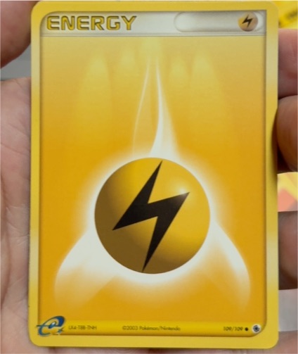2003 Pokemon EX Ruby & Sapphire #109 Lightning Energy — front