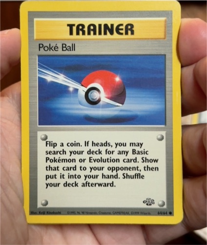1999 Pokémon Jungle #64 Poke Ball — front