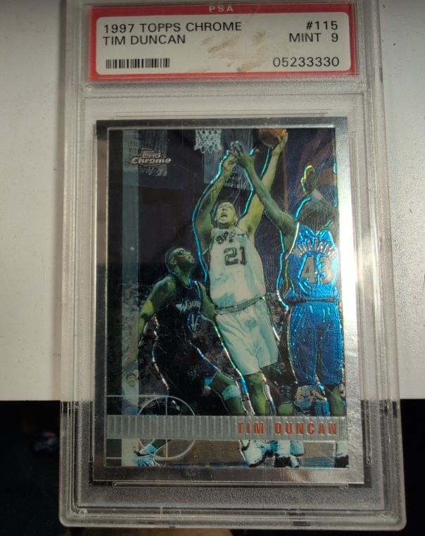 1997 Topps Chrome #115 Tim Duncan — front