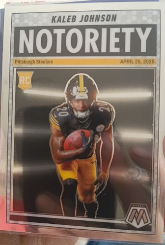 2025 Panini Mosaic #22 Kaleb Johnson Notoriety — front