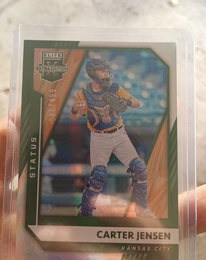 2021 Panini Elite Extra Edition Status #Carter Jensen — front