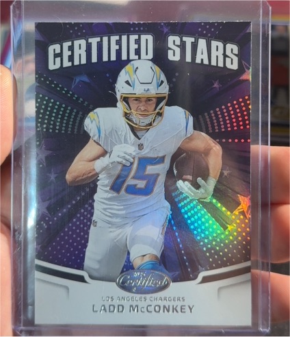 2025 Panini Certified #125 Ladd McConkey Certified Stars — front