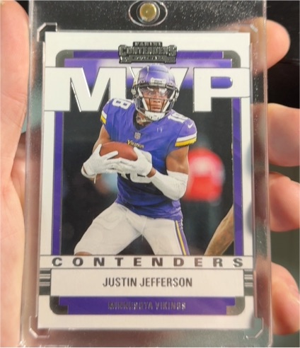 2022 Panini Contenders MVP Contenders #MVP-JJE Justin Jefferson — front