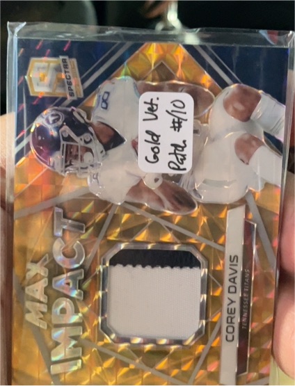 2019 Panini Spectra Max Impact #MI-10 Corey Davis — front