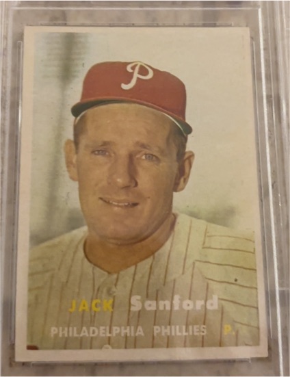 1957 Topps #387 Jack Sanford — front