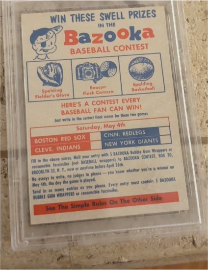 1957 Topps Contest Card Saturday, May 4th — front