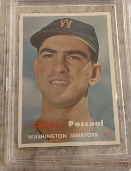 1957 Topps #211 Camilo Pascual Washington Senators — front