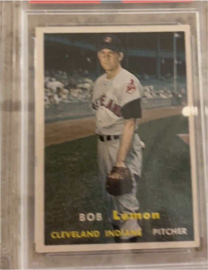 1957 Topps #120 Bob Lemon — front