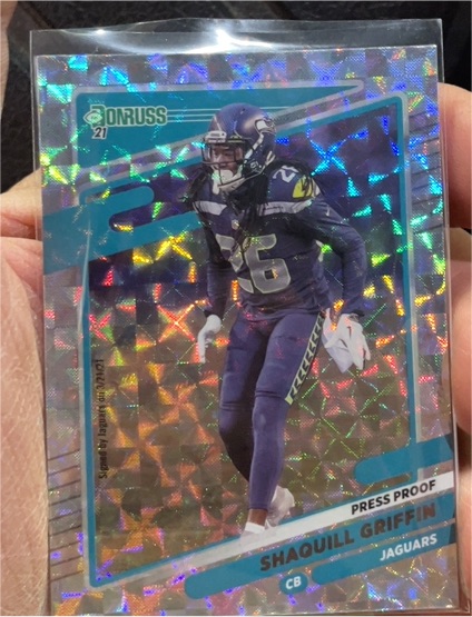 2021 Donruss #21 Shaquill Griffin Press Proof — front
