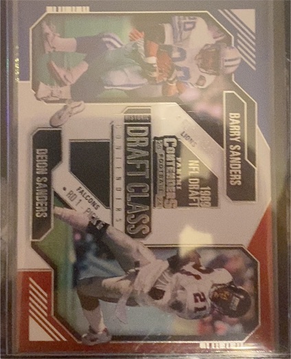 2024 Panini Contenders #11 Barry Sanders/Deion Sanders Historic Draft Class — front