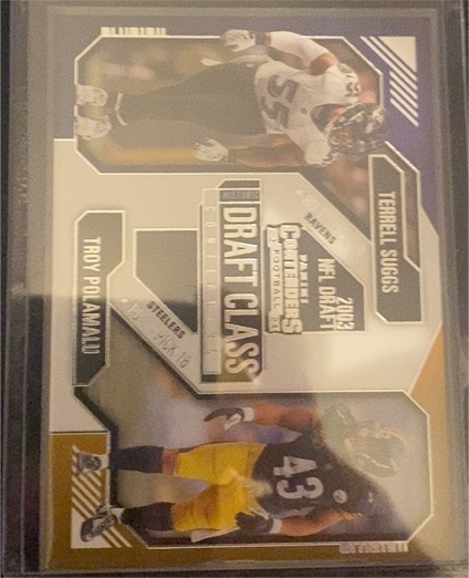 2024 Panini Contenders Historic Draft Class Contenders Terrell Suggs / Troy Polamalu — front