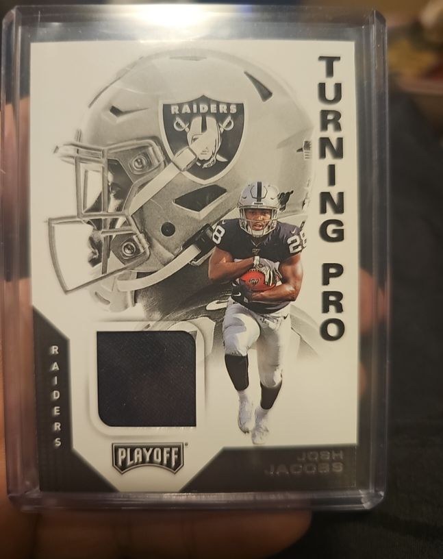 2019 Panini Playoff #TP-6 Josh Jacobs Turning Pro Memorabilia — front
