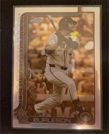 2025 Topps Chrome #281 Alec Burleson Sepia Refractor — front