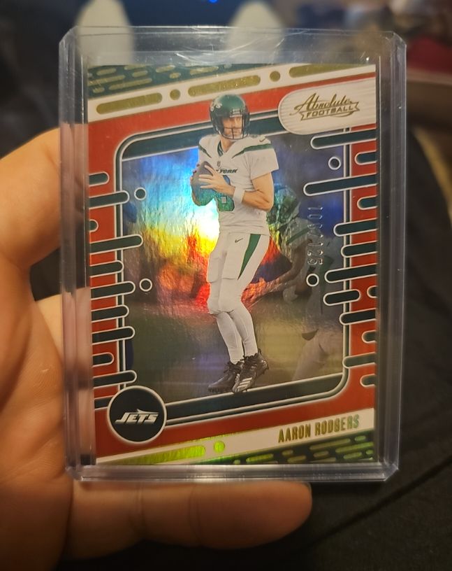 2020 Absolute Football #46 Aaron Rodgers Blue Parallel — front