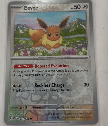 2025 Pokémon Prismatic Evolutions #074 Eevee — front