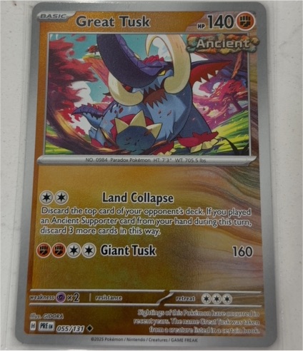 2025 Pokémon TCG Prismatic Evolutions #055 Great Tusk — front