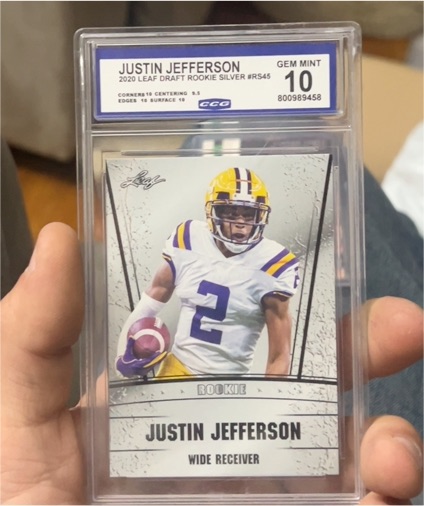 2020 Leaf Draft Rookie Silver #RS-45 Justin Jefferson — front