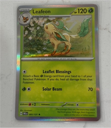 2025 Pokémon Prismatic Evolutions #005 Leafeon — front