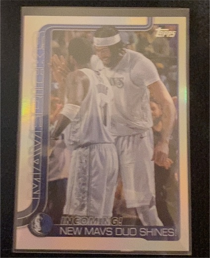 2025-26 Topps #296 Incoming! New Mavs Duo Shines! — front