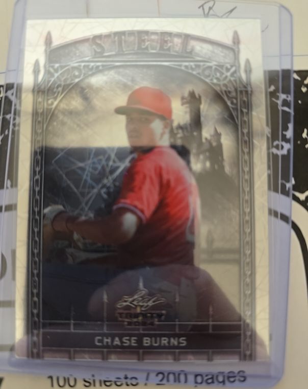 2024 Leaf Trinity Steel #S-87 Chase Burns — front