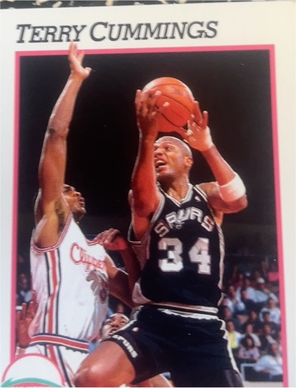 1991-92 NBA Hoops #189 Terry Cummings — front
