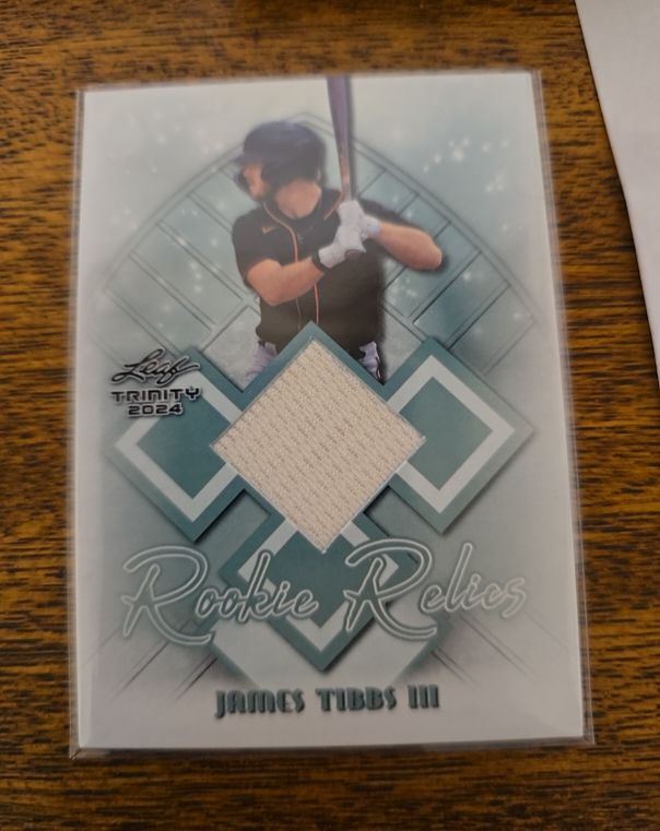 2024 Leaf Trinity Rookie Relics #RR James Tibbs III — front