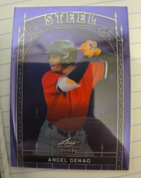 2024 Leaf Trinity Steel Angel Genao — front