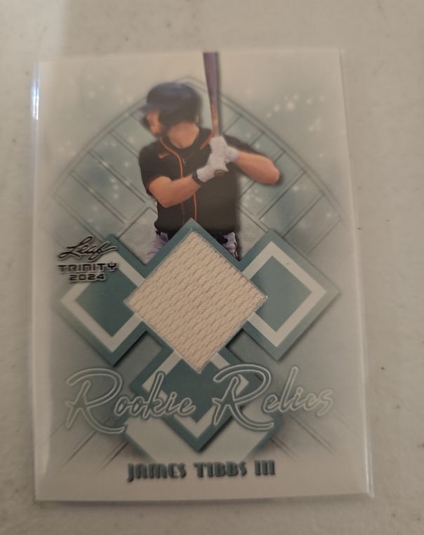 2024 Leaf Trinity Rookie Relics #RR-32 James Tibbs III — front